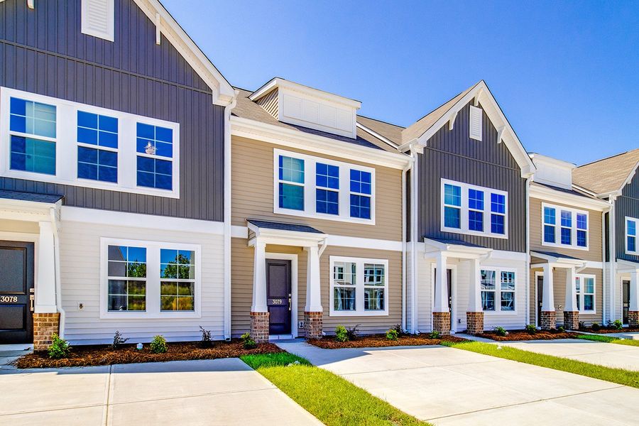 Front exterior of a new home in Astoria, Columbia, SC, highlighting curb appeal (Image 15).