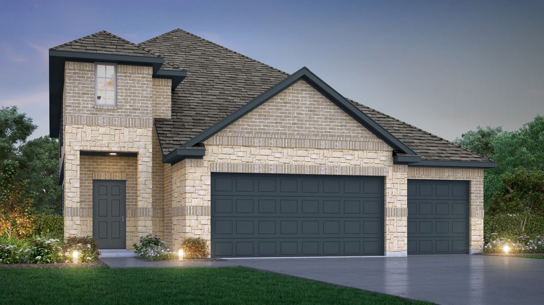 Representative exterior photo of a completed home built from the The Redbud by Legend Homes in River Ranch, Dayton, TX (Image 1). Representative exterior photo of a completed home built from the The Redbud by Legend Homes in River Ranch, Dayton, TX (Image 1).