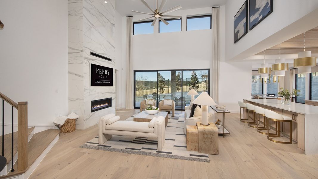 Representative furnished interior of a home built from the 4994W by Perry Homes in Santa Rita Ranch Tierra Rosa, Liberty Hill (Image 6).