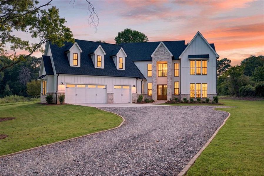 Front exterior of a new home in , Cumming, GA, highlighting curb appeal (Image 20).