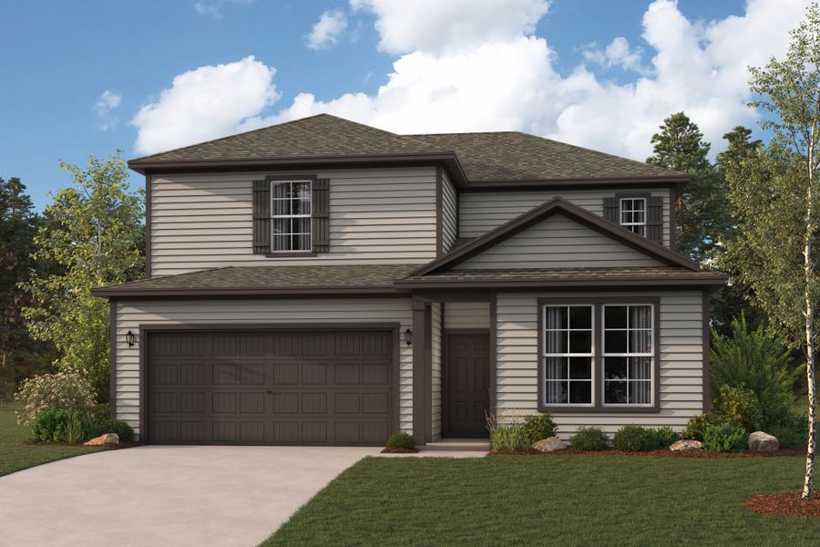 A house with a garage. A house with a garage.