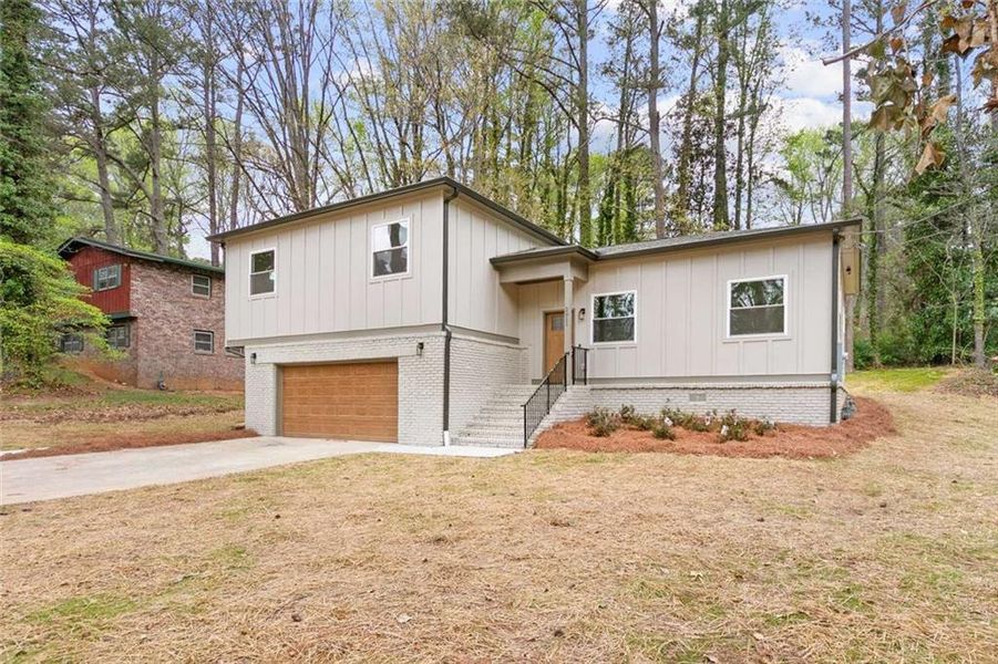 Front exterior of a new home in , Atlanta, GA, highlighting curb appeal (Image 28). Front exterior of a new home in , Atlanta, GA, highlighting curb appeal (Image 28).