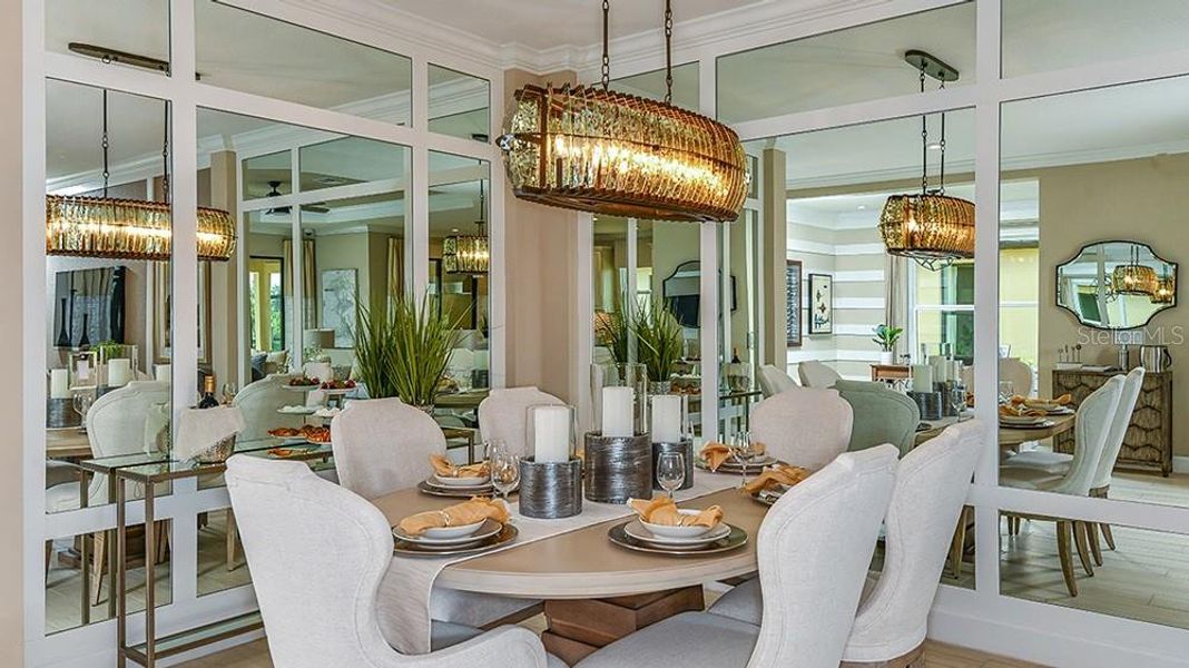 Furnished interior view inside a new home in Esplanade at Wiregrass Ranch, Wesley Chapel (Image 6). Furnished interior view inside a new home in Esplanade at Wiregrass Ranch, Wesley Chapel (Image 6).