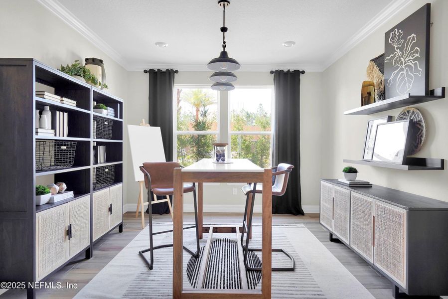 Furnished interior view inside a new home in Del Webb Wildlight, Yulee (Image 16). Furnished interior view inside a new home in Del Webb Wildlight, Yulee (Image 16).