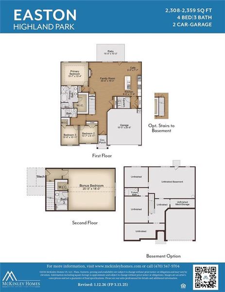 2D floor plan layout of this home in Highland Park, Stonecrest, GA (Image 4).