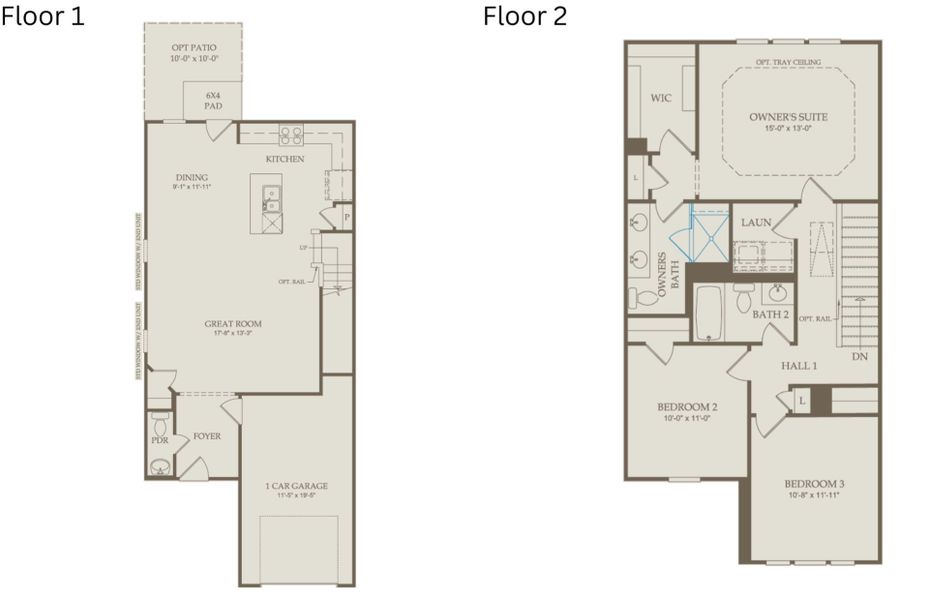 2D floor plan layout of this home in Flemingfield, Greensboro, NC (Image 4).