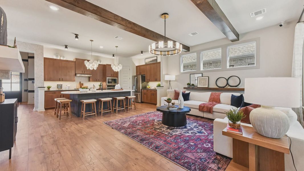 Representative furnished interior of a home built from the Peyton by Chesmar Homes in The Grove at Blackhawk, Pflugerville (Image 19).