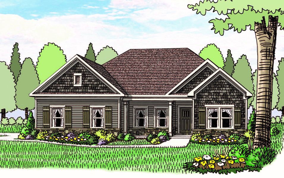 Representative rendering of the exterior for the (GA)The Everett | Side Entry by Reliant Homes (Image 8).