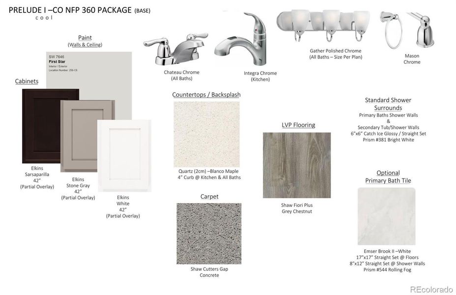 Sample of building materials used in homes in Floret Collection at Parkdale Commons, Lafayette (Image 24).