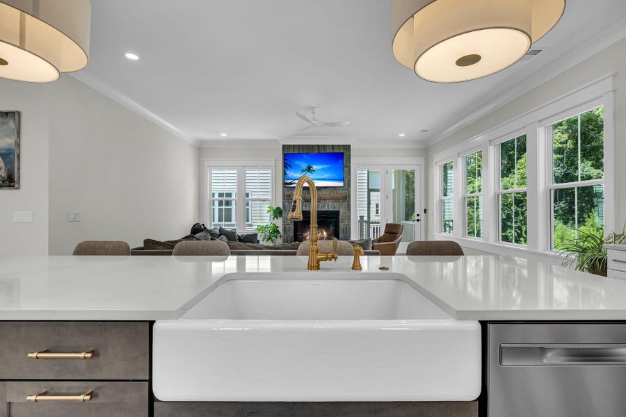 Furnished interior view inside a new home in Overlook at Copahee Sound, Awendaw (Image 12).