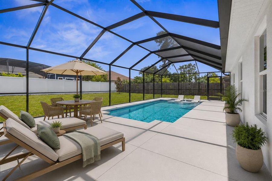 Exterior details and patio area of a home in , Palm Coast (Image 34). Exterior details and patio area of a home in , Palm Coast (Image 34).