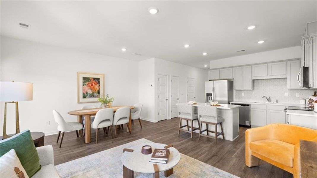 Furnished interior view inside a new home in The Gables at Agricultural Village, Perry (Image 15).