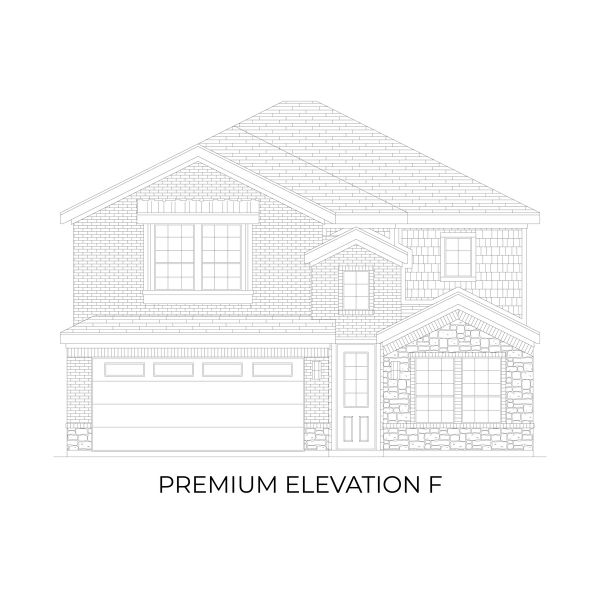 Representative rendering of the exterior for the Ford Select F by First Texas Homes (Image 11).