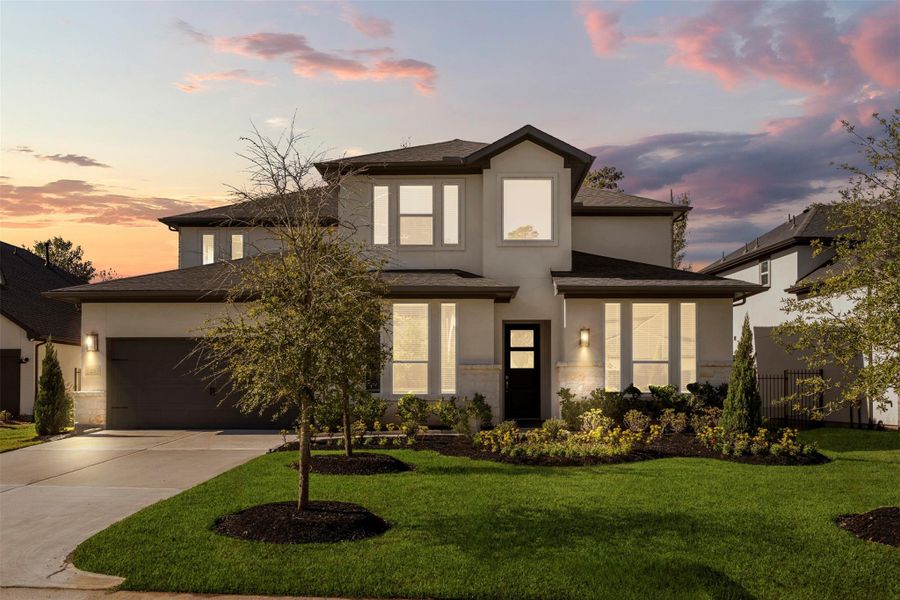 Front exterior of a new home in , Tomball, TX, highlighting curb appeal (Image 21). Front exterior of a new home in , Tomball, TX, highlighting curb appeal (Image 21).