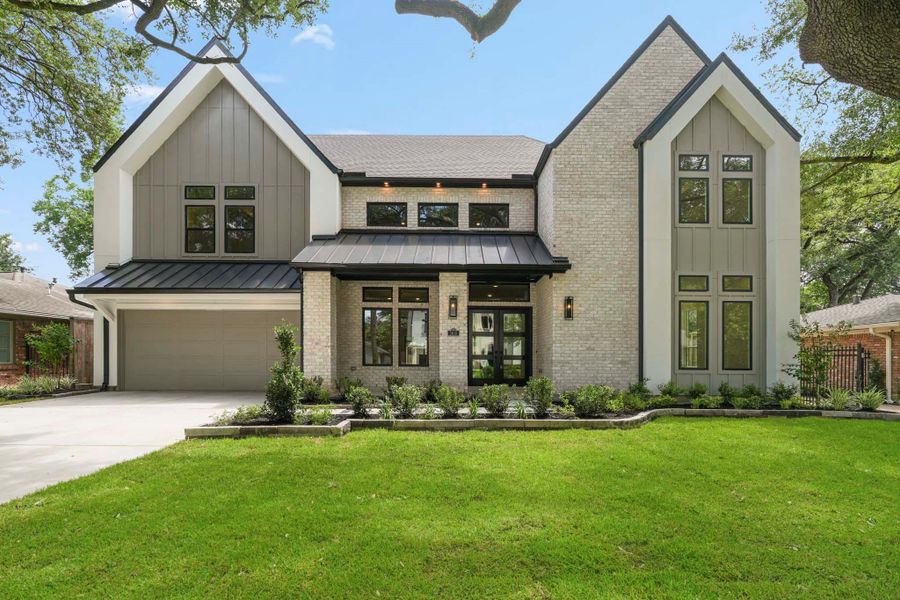 Front exterior of a new home in , Houston, TX, highlighting curb appeal (Image 1). Front exterior of a new home in , Houston, TX, highlighting curb appeal (Image 1).