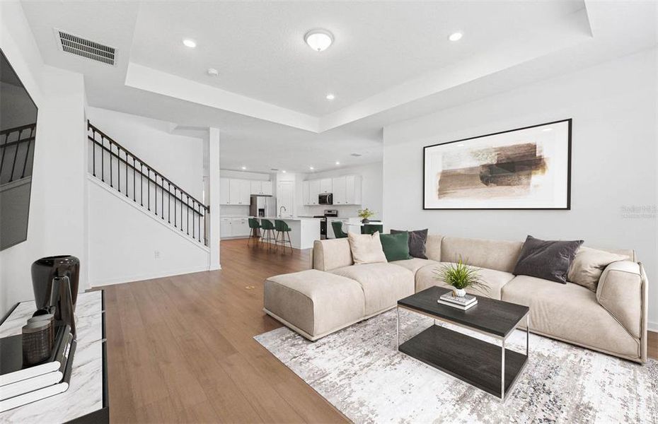 Furnished interior view inside a new home in Waterset, Apollo Beach (Image 6). Furnished interior view inside a new home in Waterset, Apollo Beach (Image 6).
