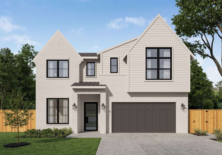 Front exterior of a new home in , Houston, TX, highlighting curb appeal (Image 1).
