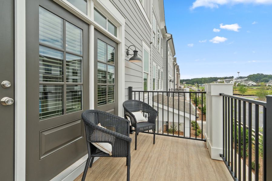 Representative furnished interior of a home built from the The Oleander by The Providence Group in Market Square at Sawnee Village, Cumming (Image 28).