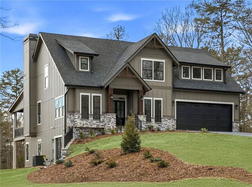 Front exterior of a new home in , Dahlonega, GA, highlighting curb appeal (Image 2). Front exterior of a new home in , Dahlonega, GA, highlighting curb appeal (Image 2).