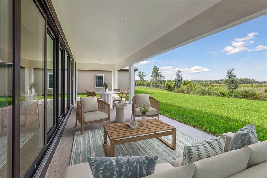 Exterior details and patio area of a home in Two Rivers, Zephyrhills (Image 26).