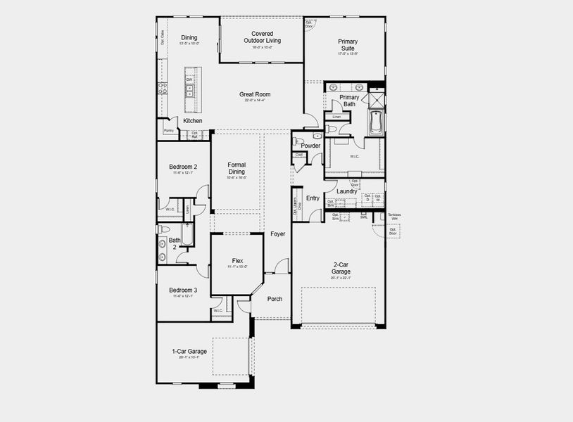 2D floor plan layout for the Tahoe by Taylor Morrison in Saddleback, Peoria, AZ (Image 3). 2D floor plan layout for the Tahoe by Taylor Morrison in Saddleback, Peoria, AZ (Image 3).