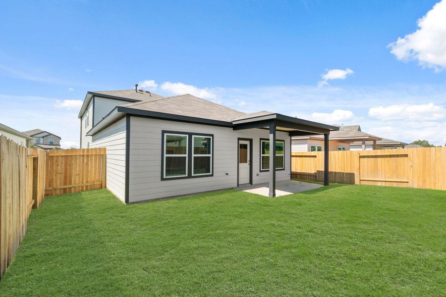 Exterior details and patio area of a home in Laurel Farms, Brookshire (Image 4). Exterior details and patio area of a home in Laurel Farms, Brookshire (Image 4).