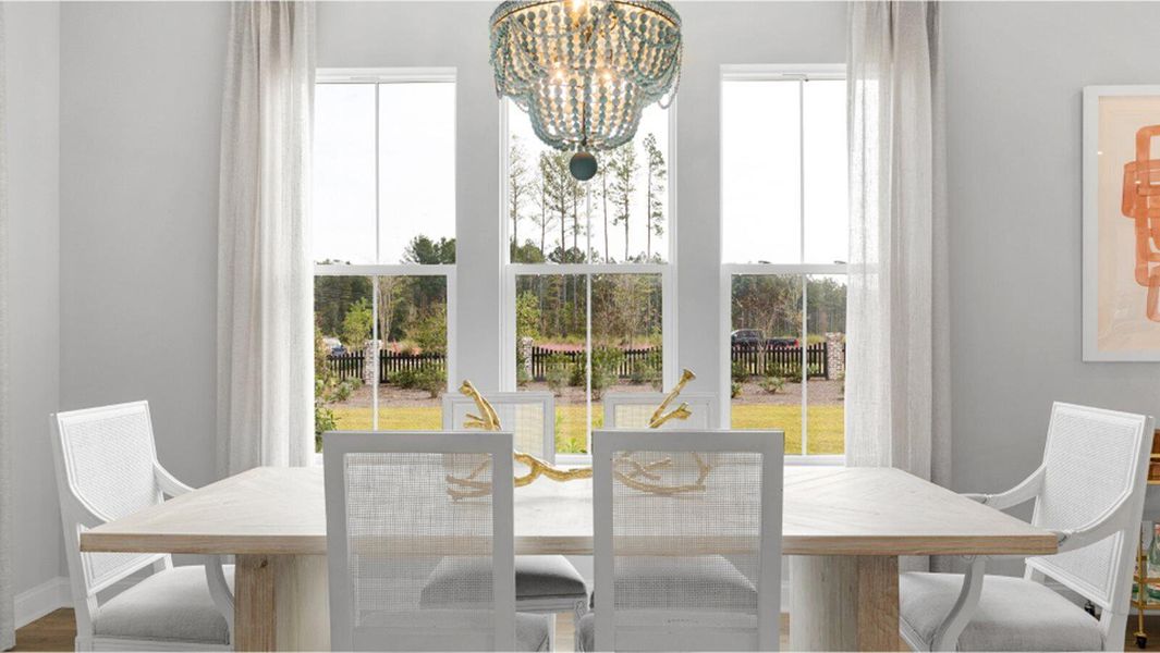 Furnished interior view inside a new home in Sweetgrass at Summers Corner, Summerville (Image 19).