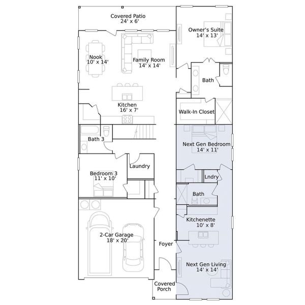 2D floor plan layout of this home in Anniston, Katy, TX (Image 3). 2D floor plan layout of this home in Anniston, Katy, TX (Image 3).