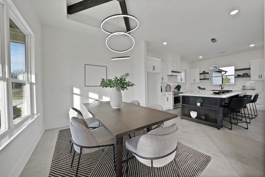 Furnished interior view inside a new home in , Celeste (Image 7).