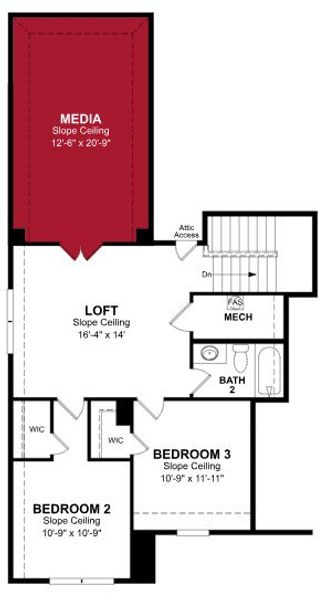 2D floor plan layout of this home in Saratoga, Aubrey, TX (Image 2).