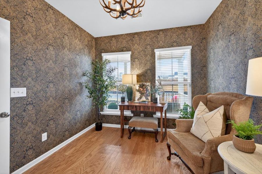 Furnished interior view inside a new home in Reunion, Flowery Branch (Image 58). Furnished interior view inside a new home in Reunion, Flowery Branch (Image 58).
