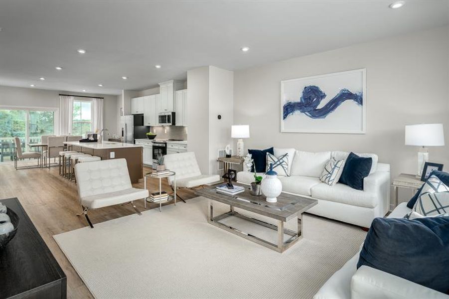 Representative furnished interior of a home built from the Sonata by Ryan Homes in Moore Farm Townhomes, Indian Trail (Image 9).