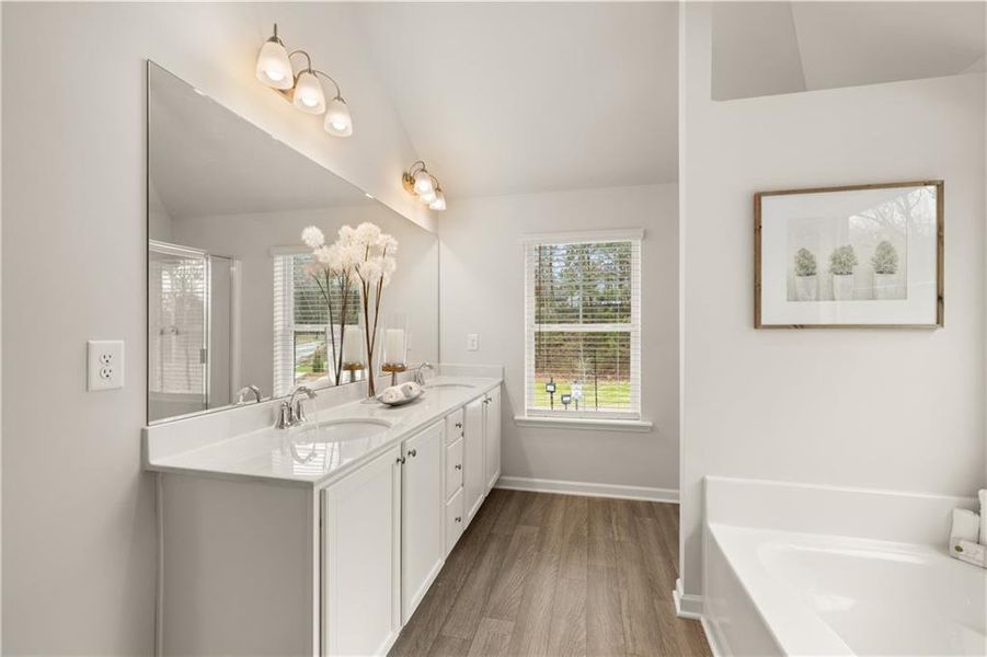 Furnished interior view inside a new home in Hillbrooke Preserve, Conyers (Image 35).
