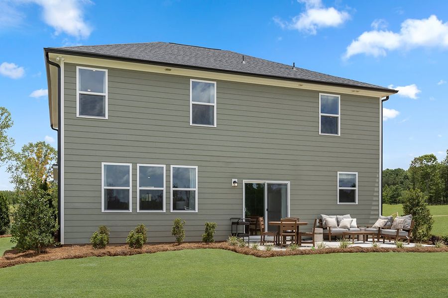 Representative exterior details of a home built from the 2338 Modeled by KB Home in Cottages at Clovis Point, Kings Mountain (Image 3).