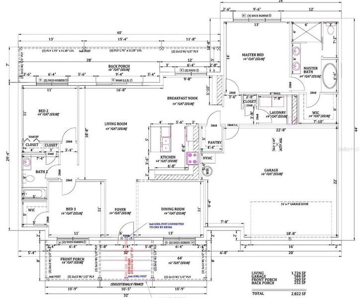 2D floor plan layout of this home in , Citrus Springs, FL (Image 3).