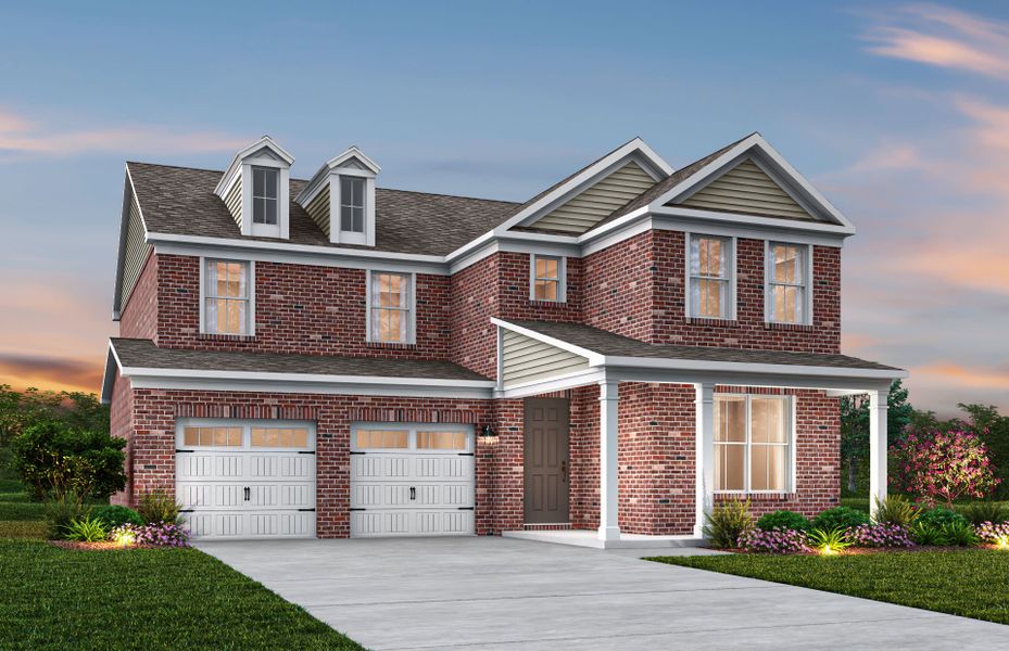 Front exterior of a new home in Millstone, Hendersonville, TN, highlighting curb appeal (Image 13).