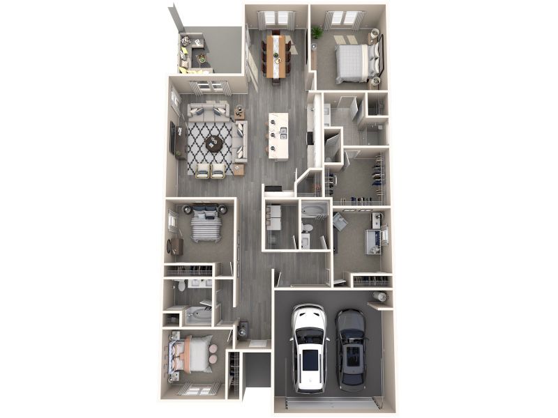 2D floor plan layout for the Jay by Meritage Homes in Crescent Lakes - Reserve Series, Punta Gorda, FL (Image 6).