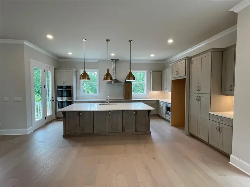 Furnished interior view inside a new home in Waterside Single Family, Peachtree Corners (Image 10). Furnished interior view inside a new home in Waterside Single Family, Peachtree Corners (Image 10).