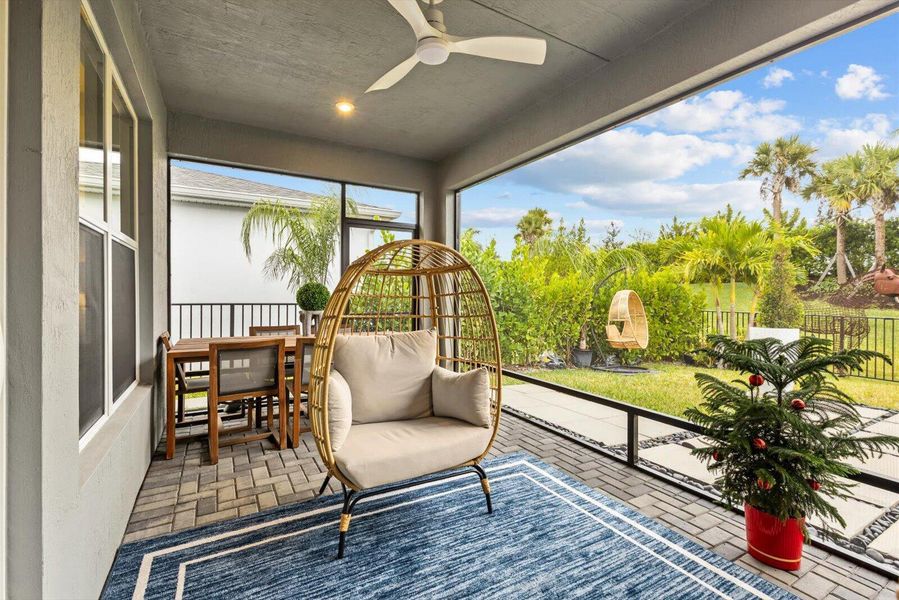 Exterior details and patio area of a home in Tradition - Kenley, Port St. Lucie (Image 22). Exterior details and patio area of a home in Tradition - Kenley, Port St. Lucie (Image 22).