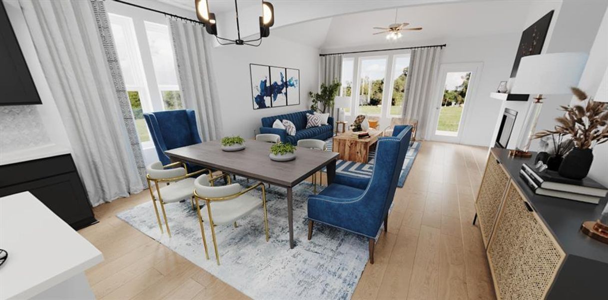 Beazer Homes Goodland Tahoe floorplan. This is not a photo of the actual home but is a rendering of the Tahoe floorplan