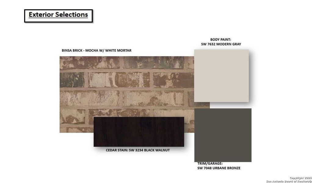 Sample of building materials used in homes in Rhine Valley, Schertz (Image 5). Sample of building materials used in homes in Rhine Valley, Schertz (Image 5).
