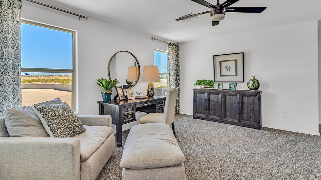 Furnished interior view inside a new home in Blackhawk, Tucson (Image 19). Furnished interior view inside a new home in Blackhawk, Tucson (Image 19).