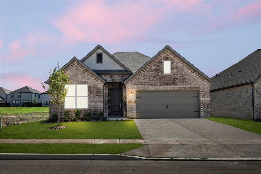 Front exterior of a new home in Creekside, Royse City, TX, highlighting curb appeal (Image 2).