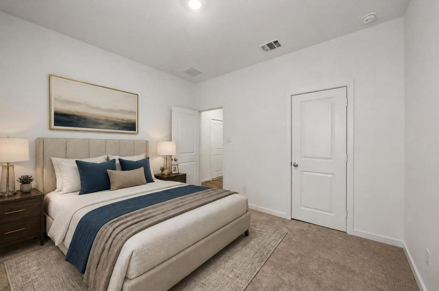 Bedroom. Virtually staged. Bedroom. Virtually staged.