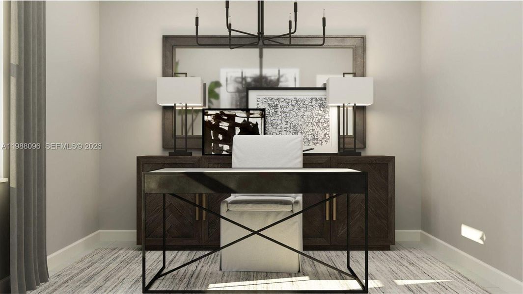 Furnished interior view inside a new home in Altamira, Homestead (Image 6).