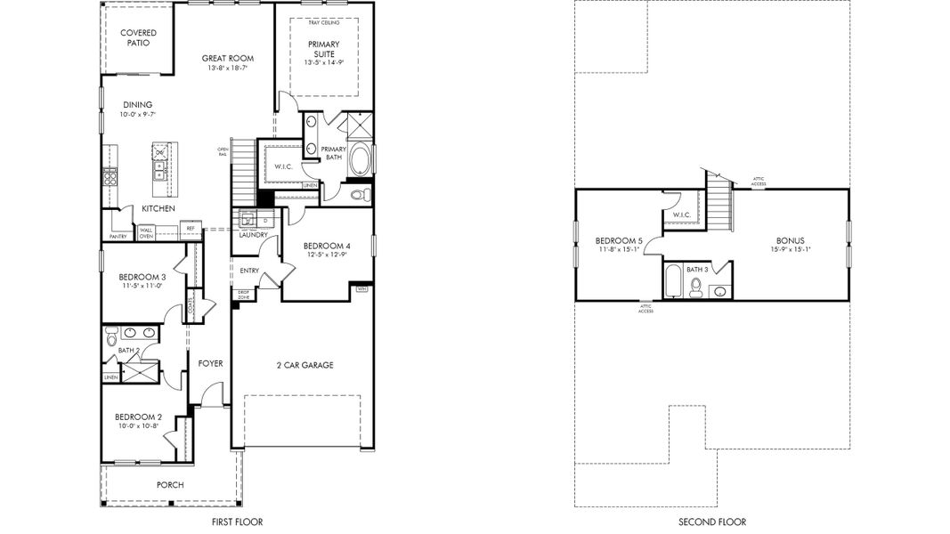 2D floor plan layout of this home in Mansker Farms - Bronze Series, Hendersonville, TN (Image 2). 2D floor plan layout of this home in Mansker Farms - Bronze Series, Hendersonville, TN (Image 2).
