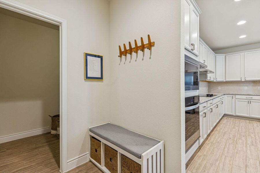 Mudroom area off kitchen