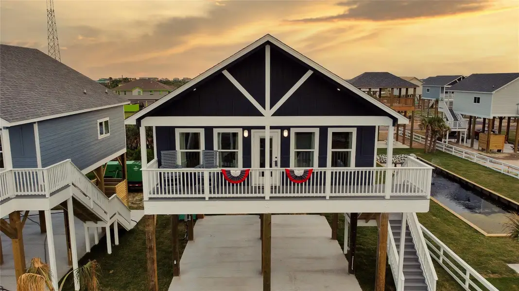 Front exterior of a new home in , Bolivar Peninsula, TX, highlighting curb appeal (Image 2).