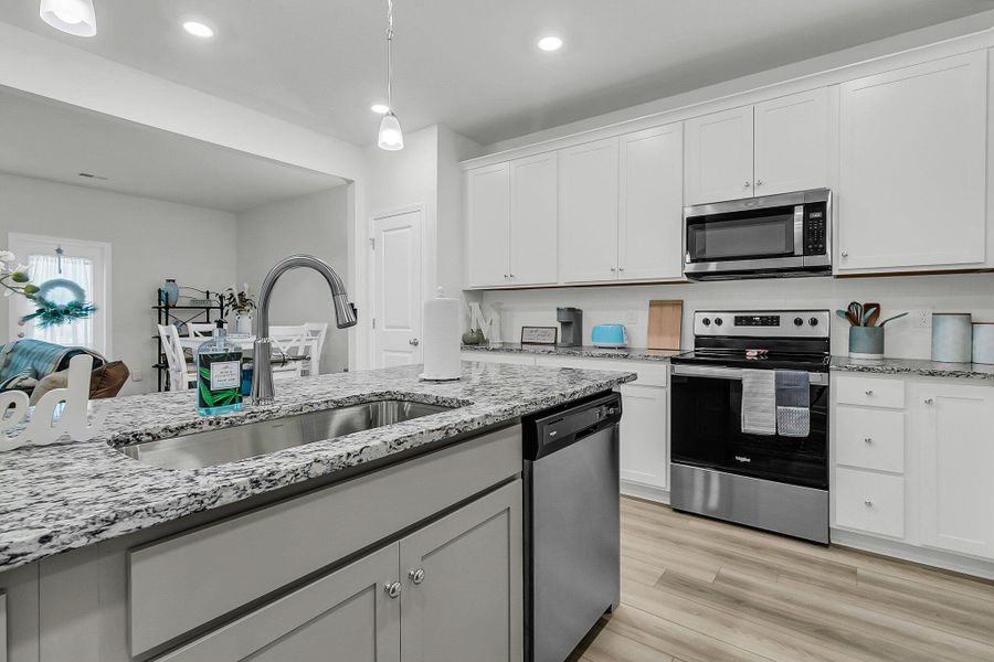 Furnished interior view inside a new home in Boykins Run Townhomes, Moncks Corner (Image 27). Furnished interior view inside a new home in Boykins Run Townhomes, Moncks Corner (Image 27).