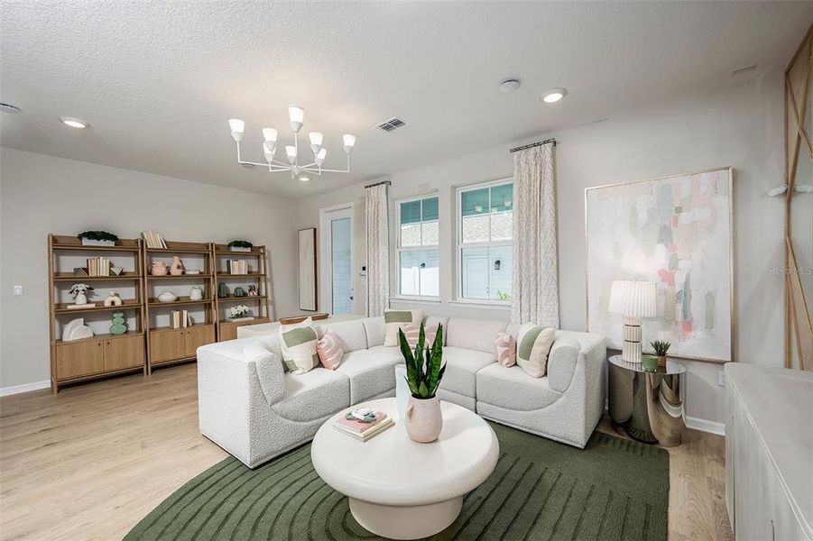 Furnished interior view inside a new home in Aulin Square, Oviedo (Image 9).